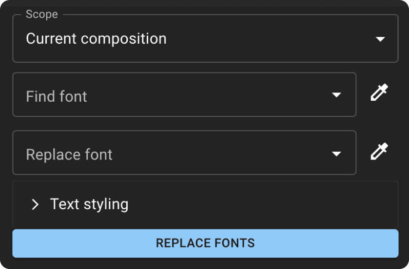 Find and Replace Fonts